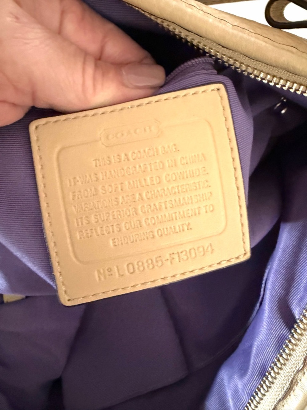 COACH•vintage sarah tan hobo shoulder pebble leather bag - Picture 9 of 10